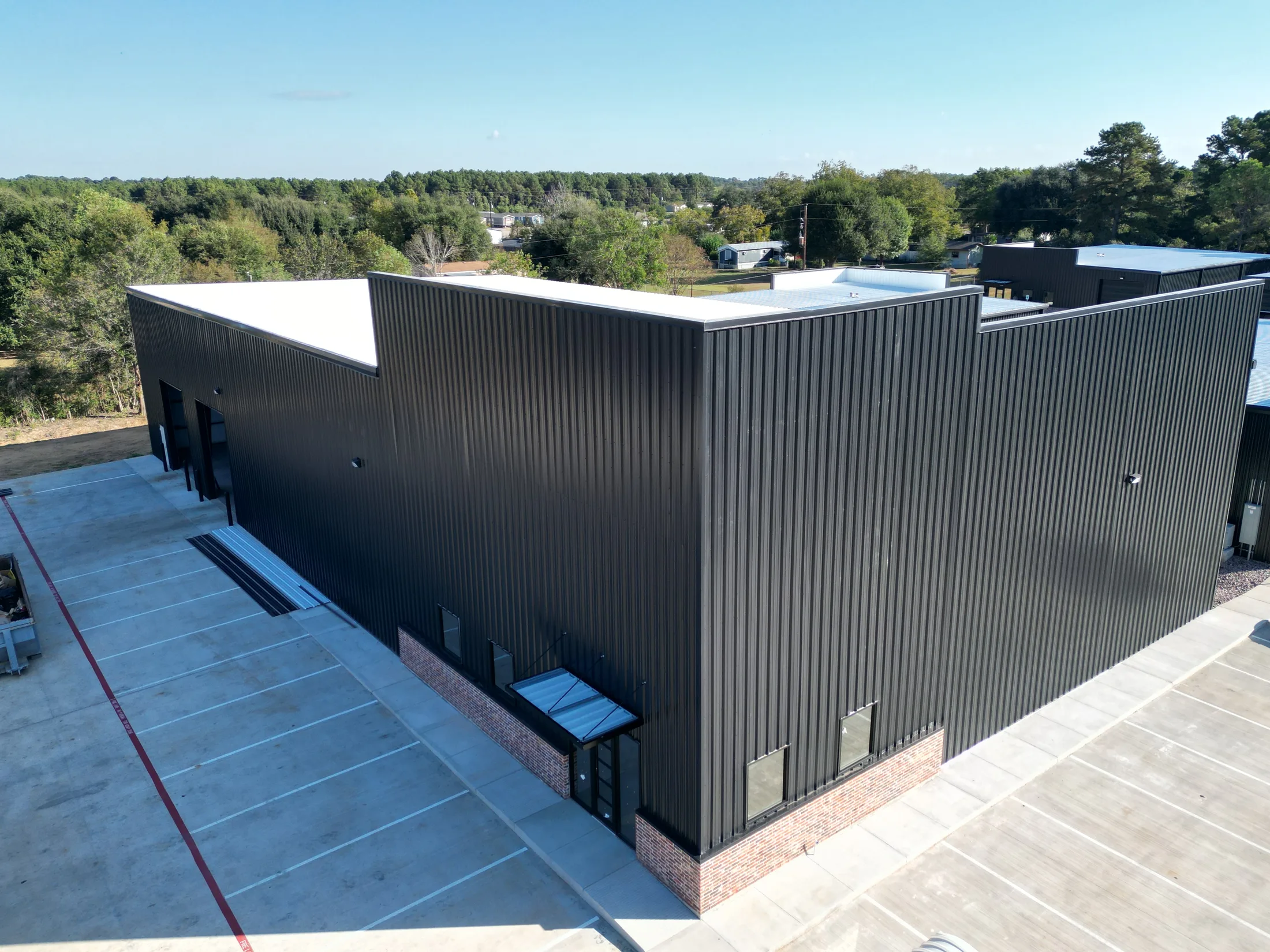 Dark metal exterior at Telge Phase 1B